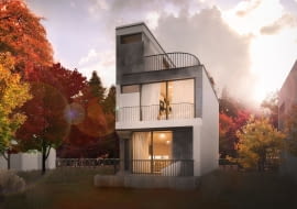 Wizualizacja domu trójkątnego