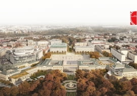 Koncepcja odbudowy Pałacu Saskiego i Pałacu Brühla. Proj. WXCA