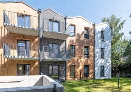 Pawia 18 - budynek wielorodzinny o ciekawej elewacji