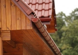 okap dachowy, podbitka dachowa, rynny stalowe