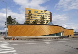 helsinki, finlandia, architektura, drewno, doki, port, budynek