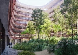 Ehemalige Postbank Karree w Monachium. proj. Herzog & de Meuron
