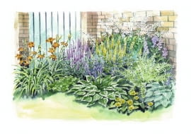 Rabata z kolorowymi kwiatami na zacienione miejsca