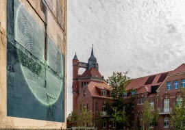Mural Aura w inwestycji Sudea we Wrocławiu