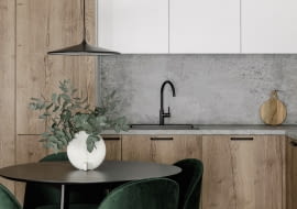 Kącik jadalniany w niewielkiej kuchni