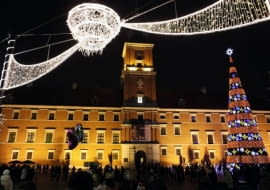 Iluminacja świąteczna w Warszawie, ozdoby, święta, ozdoby świąteczne, choinka, święta, światełka, dekoracje