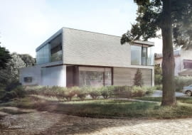 Wizualizacja domu 'H' - nowoczesne projekty domów jednorodzinnych