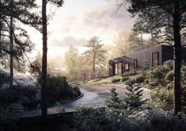 Drewniany dom modułowy od BXB studio