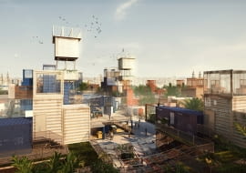 Shelteiner - osiedle z kontenerów w Kairze. Proj. Mouaz Abouzaid, Bassel Omara i Ahmed Hammad