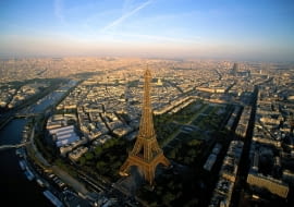 Paryżu z lotu ptaka, architektura, miasto, urbanistyka, Haussmann