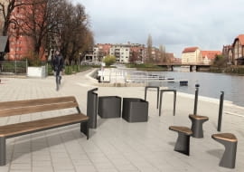 Projekt miejskich mebli dla Gdańska