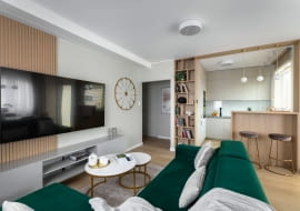 Motyw przewodni w mieszkaniui - caffé latte