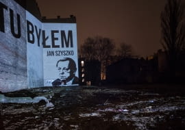 Wycinka przy ulicy Stalowej w Warszawie - akcja Greenpeace - 'Jan Szyszko, tu byłem'