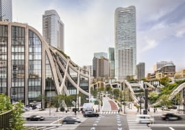 Azabudai Hills w Tokio. Proj. Heatherwick Studio