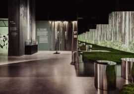 Wystawa "Las - Schronienie ofiar. Kryjówka zbrodni" w Muzeum II Wojny Światowej. Proj. Biuro Kreacja