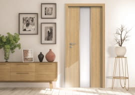 Drzwi Etiuda Lux A03, kolor jasny dąb