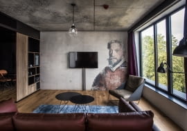 Grafiki w hotelu The Bridge Wrocław MGallery. Proj. Kolektyf