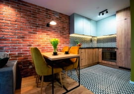 Cegła w aranżacji wnętrza.