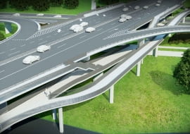 Wizualizacje nowych kładek przy Moście Łazienkowskim w Warszawie