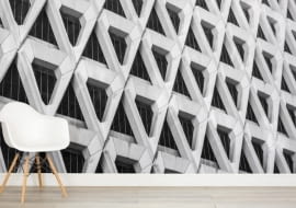 Tapeta inspirowana wzorami i strukturami architektury brutalizmu. Brutalizm