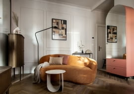 Ciekawa aranżacja kawalerki: awangarda lat 20.