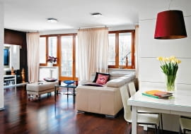 WNETRZA , POKOJ DZIENNY , MEBLE STYLIZACJA EVA MILCZAREK FOT. RADOSLAW WOJNAR PUBLIKACJA CZTERY KATY NR 5 (235) - 5 2011 SLOWA KLUCZOWE: ARCHITEKTURA WNETRZE POKOJ MEBEL ZDJĘCIE DO WKŁADKI: PUBLIKACJA CZTERY KATY NR 5 (235) - CZASOPISMA