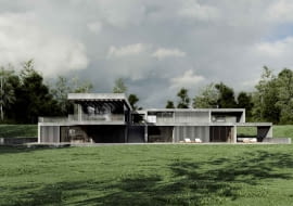 Betonowy dom w Muchocinie pod Poznaniem