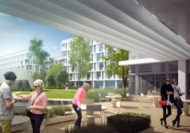 Tak mogłyby wyglądać biurowce na terenie gdańskiego Airport City. Koncepcja JSK Architekci.