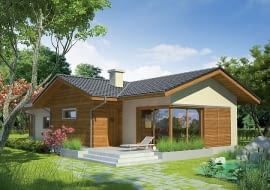 Projekt domu jednorodzinnego Bil, z wiatrołapem