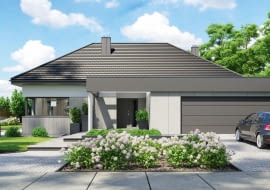 Home Koncept Wizualizacja domu; Projekt gotowy HomeKoncept HK68; Powierzchnia użytkowa: 195,65 m2 Powierzchnia garażu: 50,68 m2