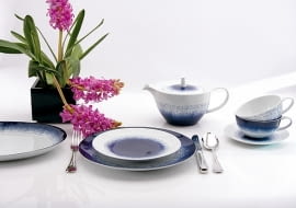 DUKA, blue rain, porcelana, naczynia, elegancka porcelana