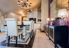 Jadalnia glamour - elegancka i ponadczasowa aranżacja