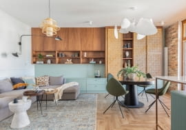 Aranżacja apartamentu z elementami stylu boho - projekt pracowni mJoy