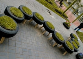 recykling, ogrodowe inspiracje