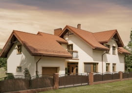 Dachówka betonowa Braas Celtycka Cisar, kolor ceglany