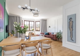 Aranżacja dwupoziomowego mieszkania - projekt pracowni To Be Design