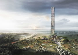 Bestseller Tower w Brande (Dania) - najwyższy wieżowiec w Europie Zachodniej. Proj. Dorte Mandrup Arkitekter