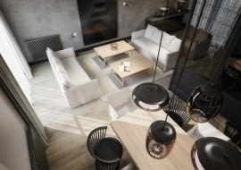 Ukłon w stronę czerni w luksusowym apartamencie