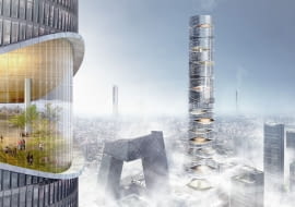 Airscraper - proj. Klaudia Gołaszewska i Marek Grodzicki. II miejsce w konkursie eVolo Skyscraper competition