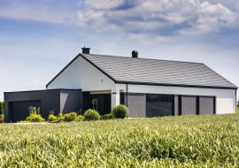 Dachówka betonowa Braas Teviva Cisar, kolor czarny