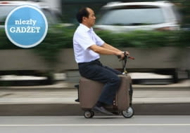 skuter z walizką, lekki skuter, miniaturowy skuter, bezpieczny skuter, nowoczesny skuter
