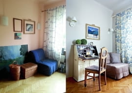 Salon przed zmianą i po niej.