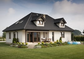 Dachówka betonowa Braas Bałtycka, kolor grafitowy