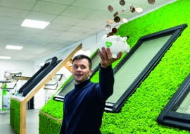 Energooszczędna konstrukcja okien GREENVIEW to niższe koszty  ogrzewania poddasza.