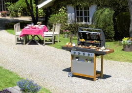 Grill gazowy, WOODY LX SERIA 4, stal nierdzewna emaliowana, 141 x 64 cm campking.pl .2399 zł