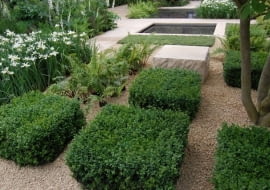 Ogród dla zapracowanych. Rabaty i ścieżki wysypane żwirem utrudniają rozwój chwastów. Pod żwirem warto ułożyć agrowłukninę