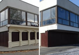 Dawny Pałac Ślubów w Sosnowcu - kilka miesięcy temu i dziś.