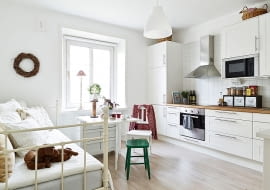 małe mieszkanie, jak urządzić małe mieszkanie, mieszkanie w skandynawskim stylu, skandynawski styl w mieszkaniu, jak urządzić