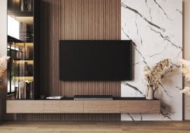 Dekoracja ściany z telewizorem