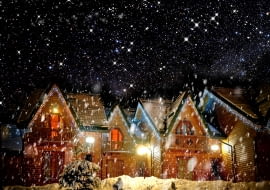 Ozdoby świąteczne na zewnątrz domu